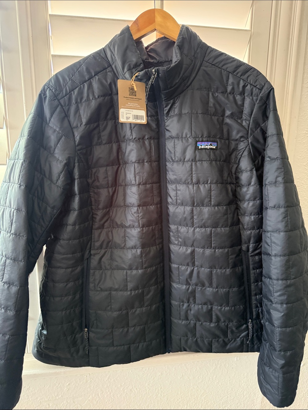 Patagonia Nano Puff Jacket Womens XXL Grey Full Zip Insulated Quilted 84217 FA21